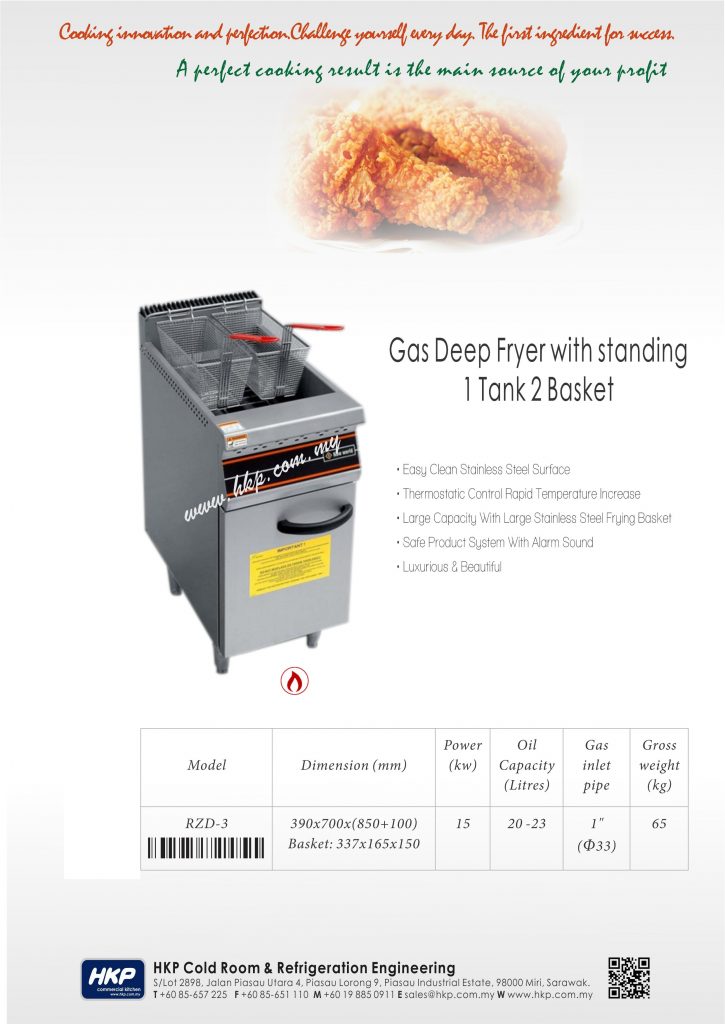 Deep Fryer-Gas (RZD-3)